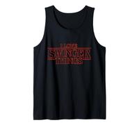 Party Mode Upside Down Pineapple Swinger Swapping Vanilla Tank Top