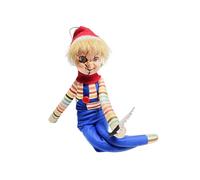 Party Monkeys Creepy Killer Christmas Elf - 35cm Handmade Horror-Inspired Elf Decoration for Tree, Mantel & Holiday Party Décor - Spooky Ornament for Unique Holiday Fun