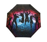 Party Music Artistic Shadow Umbrella Windproof Automatic Foldable Umbrells Auto Open Close for Men Women Kids