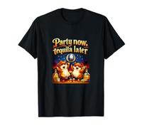 Party Now Tequila Later Hamster Disco Bar Joke T-Shirt