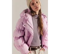 Party Of One Solid Puffer Jacket at Free People in Lilac Combo, Size: Medium - female