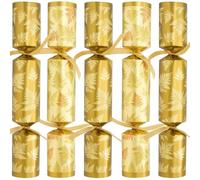 Party Packs Gold Botanical Eco Christmas Crackers - Box of 100 - Catering Bulk Pack
