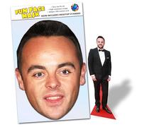 Party People 1 x Ant Mcpartlin - Ready To Wear Celebrity Face Mask Includes Freestanding 20cm Desktop Standee Card Cutout - Standee Ant M