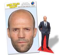 Party People 1 x Jason Statham - Ready To Wear Celebrity Face Mask Includes Freestanding 20cm Desktop Standee Card Cutout - Standee Jason S