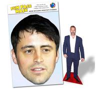 Party People 1 x Matt LeBlanc - Ready To Wear Celebrity Face Mask Includes Freestanding 20cm Desktop Standee Card Cutout - Standee Matt L