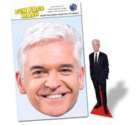Party People 1 x Phillip Schofield - Ready To Wear Celebrity Face Mask Includes Freestanding 20cm Desktop Standee Card Cutout - Standee Phillip S