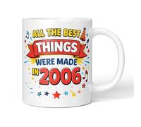 Party People 20th Birthday Gift - All The Best Things were Made in 2006-11oz Ceramic Novelty Coffee Mug or Tea Cup for Christmas, Birthday, Secret Santa, Mother’s Day or Father’s Day Gift