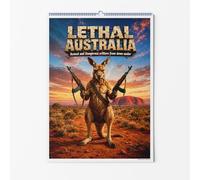 Party People A4 Wall Calendar - Lethal Australia 2027 | Comedy Australian animal calendar, 2027 wall calendar, Gift for dark humour fans