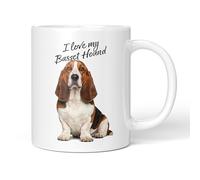 Party People Basset Hound Mug - 11oz Ceramic Coffee or Tea Cup for Dog Lovers, Christmas, Birthday, Secret Santa, Mother’s Day or Father’s Day Gift