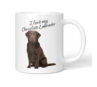 Party People Chocolate Labrador Mug - 11oz Ceramic Coffee or Tea Cup for Dog Lovers, Christmas, Birthday, Secret Santa, Mother’s Day or Father’s Day Gift
