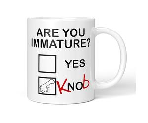 Party People Funny Novelty Mug - are You Immature? - 11oz Ceramic Coffee or Tea Cup for Christmas, Birthday, Secret Santa, Mother’s Day or Father’s Day Gift 0008