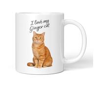 Party People Ginger Cat Mug - 11oz Ceramic Coffee or Tea Cup for Cat Lovers, Christmas, Birthday, Secret Santa, Mother’s Day or Father’s Day Gift