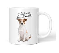 Party People Jack Russell Mug - 11oz Ceramic Coffee or Tea Cup for Dog Lovers, Christmas, Birthday, Secret Santa, Mother’s Day or Father’s Day Gift