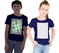 Party People Magical Glow in The Dark Childrens T-Shirt & UV Drawing Light. Artistic Creative Play. Birthday Gift for 12 13 Year Old boy Girl Navy Ages 12-13