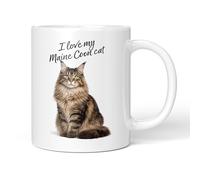 Party People Maine Coon Cat Mug - 11oz Ceramic Coffee or Tea Cup for Cat Lovers, Christmas, Birthday, Secret Santa, Mother’s Day or Father’s Day Gift