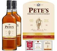 Party People Personalised Scotch Labels - 2 Bottle Labels with Any Name & Message on self adhesive gloss labels ready to cut out - various spirits to choose from