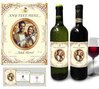 Party People Personalised Wine Labels - 2 Bottle Labels with Any Name & Message on self adhesive gloss labels ready to cut out (Type 1) - various designs to choose from