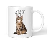 Party People Tabby Cat Mug - 11oz Ceramic Coffee or Tea Cup for Cat Lovers, Christmas, Birthday, Secret Santa, Mother’s Day or Father’s Day Gift 0022