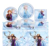 Party Plate Tableware Set Girls- Birthday Party Decorations Princess Themed Part Supplies 51PCS Party Paper Plates Cups Napkins Tablecloth Favors for Kids Baby Shower Deco