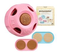 Party Popsicle and Treat Tray, Frozen Treat Dispensing, Silicone Long-Lasting Interactive Dog Toys, Keep Your Pup Busy, Compatible with Woof Pupsicle Chicken Refill Pops, for Dogs 25-75 lbs (Pink)