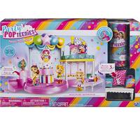 Party Popteenies - Poptastic Party Playset with Confetti, Exclusive Collectible Mini Doll and Accessories, for Ages 4 and Up