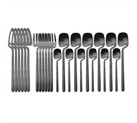 Party Rainbow Matte 304 Stainless Steel Tableware Cutlery Set Restaurant Dinnerware Flatware Set Party Fork Knife Spoon Tableware Set Outstanding