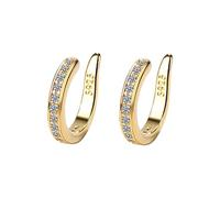 Party-Ready Clip-on Ear Bone CZ Stone Studded Copper Alloy Cuff for Sensitive Ears Zirconia Ear Clip