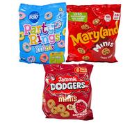Party Rings, Jammie Dodgers, Maryland Cookies, Snack Bundle, 18 Pack