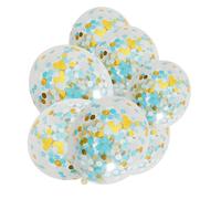 Party Sequin Balloon, Gold Foil Balloons - Latex Party Balloon, 100 Pieces, 12 Inch Confetti Balloons | Party Decorations with Transparent Multicolor Sequin Balloon