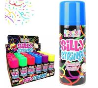 Party Silly String Spray 200ml - Fun Party Streamer Spray for Kids & Adults - Crazy Colourful Silly String for Birthdays, Weddings, Festivals, Christmas, New Year & Celebrations (Blue - 8002B)