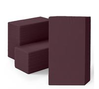 Party Solids Brown Dinner Napkins 8" x 4" Folded - 40 Pcs 2 Ply Brown Napkins Paper Guest Towels for Bathrooms, Dinners, Everyday Parties & Party Supplies