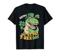 Party ST Patrick's PAT T-REX Day Kids Shamrock Irish T-Shirt
