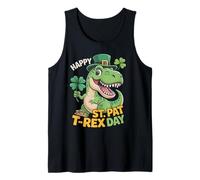 Party ST Patrick's PAT T-REX Day Kids Shamrock Irish Tank Top