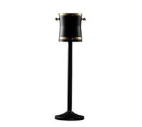 Party Stainless Steel Ice Bucket With Stand For Wine Beer KTV Club Bar Bbq Party Wedding Cooler Tub(Black)