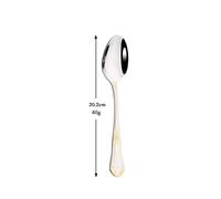 Party Stainless Steel Tableware Cutlery Set Spoon Knife Fork Dinnerware Flatware Set Silverware Kitchen Kit Outstanding (Color : 2Pcs) (1pc Dinner Spoon)