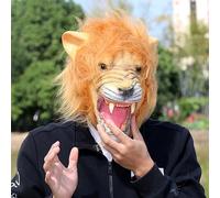 Party Style Animal Latex Toys Halloween Head Prop Animal Halloween Latex Mud Headgear Cos Quirky Holiday Party Performance Props Old M-an Mask(B-5,One Size)