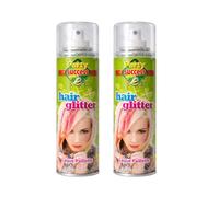 Party Success Hair Glitter Spray Silver 2 Pack Temporary Wash Out Sparkle Spray for Kids Parties, Fancy Dress, Festivals & Events. Value Pack.