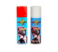 Party Success Halloween Vampire, Ghost, Skeleton, Red & White Wash Out Temporary Coloured Hair Spray Fancy Dress Accessory X2
