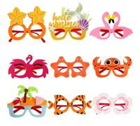 Party Sunglasses, Hawaiian Party Sunglasses,9x Beach Party Pool Decoration Sunglasses | Funny Themed Novelty Joke Glasses for Cam Graduation