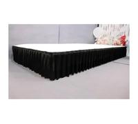 Party table skirt,Party Table Skirts White Pleated Table Skirt Wedding Backdrop Curtains Table Cothes for Birthday Banquet Stage Silk Table Skirting Event Party Party Decorations(Red,H50cm x L300cm)(B