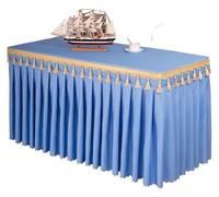 Party table skirt,Table Skirts Rectangle Table Baby Showers Party Wedding Banquet Table Skirt Tablecloth Decorate Solid Color Table Skirt Cover Tableware Cloth(Sky Blue,Custom size)