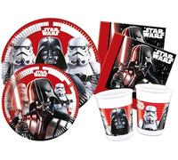 Party Tableware Set Star Wars Final Battle for 24 People (112 pcs: 24 Paper Plates Ø23cm, 24 Paper Plates Ø20cm, 24 Cups 200ml, 40 Paper Napkins 33x33cm)
