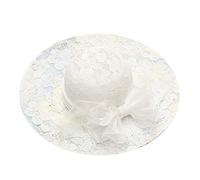 Party Tea Wedding Women's Hat Fascinator Bridal Baseball Cap Mesh, White, One Size