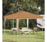 Party Tent 288x288x245cm Beige Oxford Fabric Pop-Up Waterproof UV Shelter Adjust