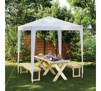 Party Tent 2x2m White PE Iron Frame UV Water-Resistant Garden Canopy Gazebo Mini