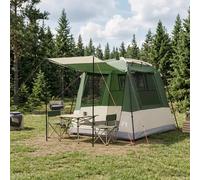 Party Tent 4-Person Green 210x210x190cm 185T Polyester PU Coated Water-resistant