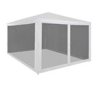 vidaXL Party Tent with 4 Mesh Sidewalls 4x3m Garden Marquee Gazebo Outdoor