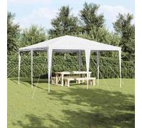 Party Tent 4x4 m White Polyethylene Canopy with Steel Frame Collapsible Portable