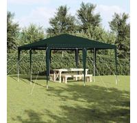 Party Tent 4x4m Green Polyethylene Steel Frame Collapsible Garden Events Gazebo