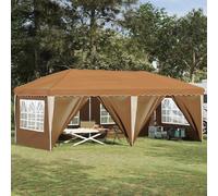 Party Tent 5.75x2.88m Beige 210D Oxford Silver Coating Powder-Coated Steel H245